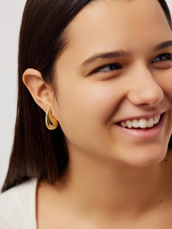 Golden Drop Earrings - Image 3