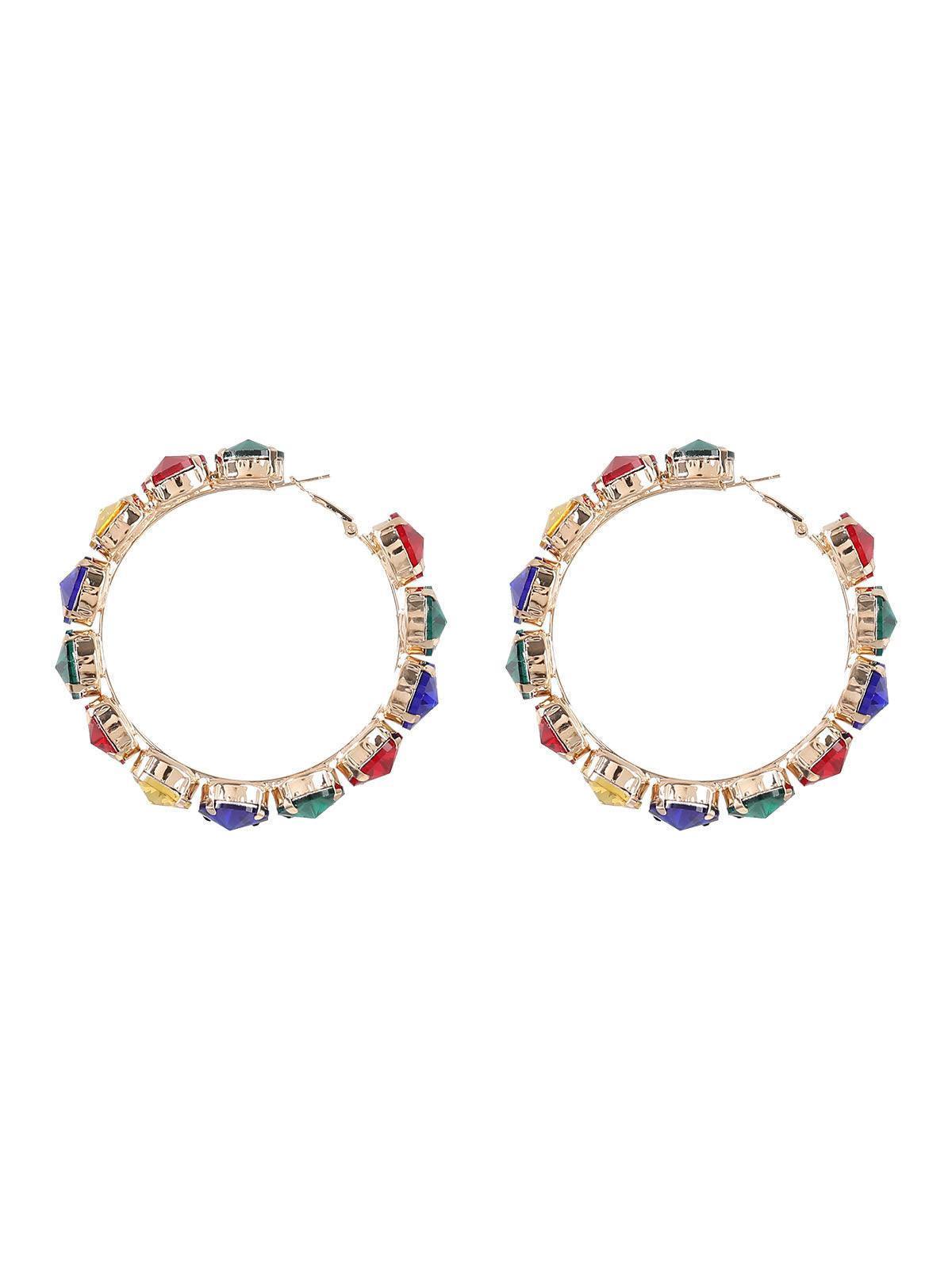 Terra Diamante Hoop Earrings - Image 3